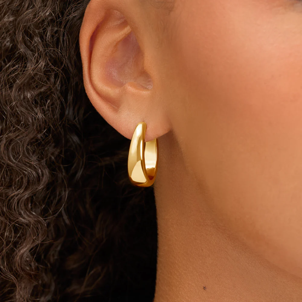 Oval Hoop Earrings - Image 2
