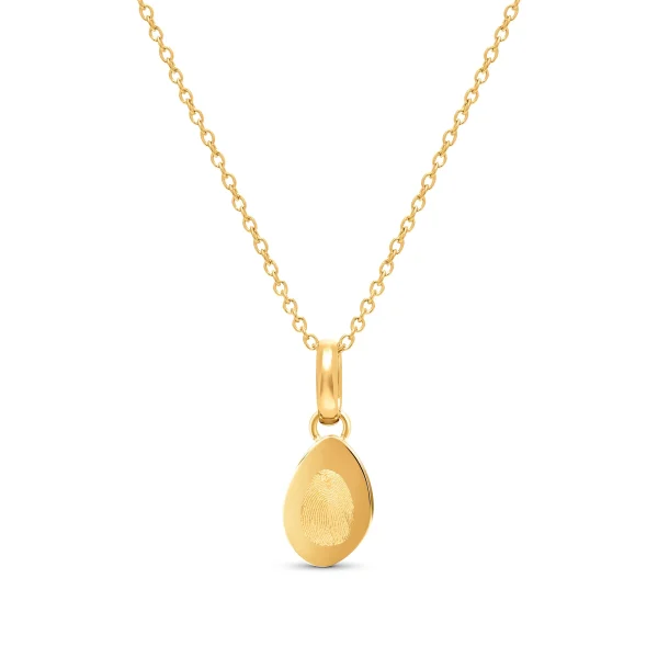 Organic Fingerprint Droplet Necklace